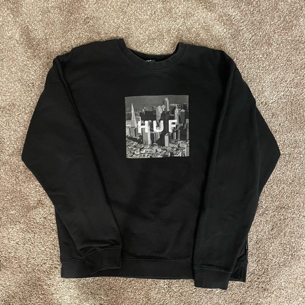 HUF Black Graphic Men's Sweater